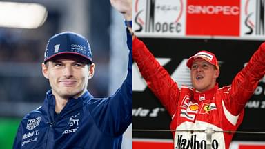 Max Verstappen (L) and Michael Schumacher (R)