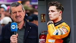 Guenther Steiner (L) and Lando Norris (R)