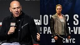 Dana White (L), Ronda Rousey (R)