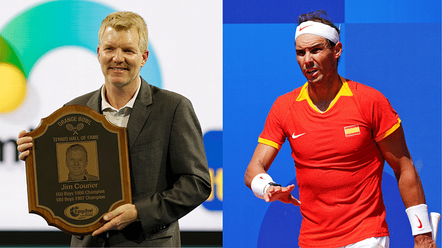 Jim Courier (L) and Rafael Nadal (R)