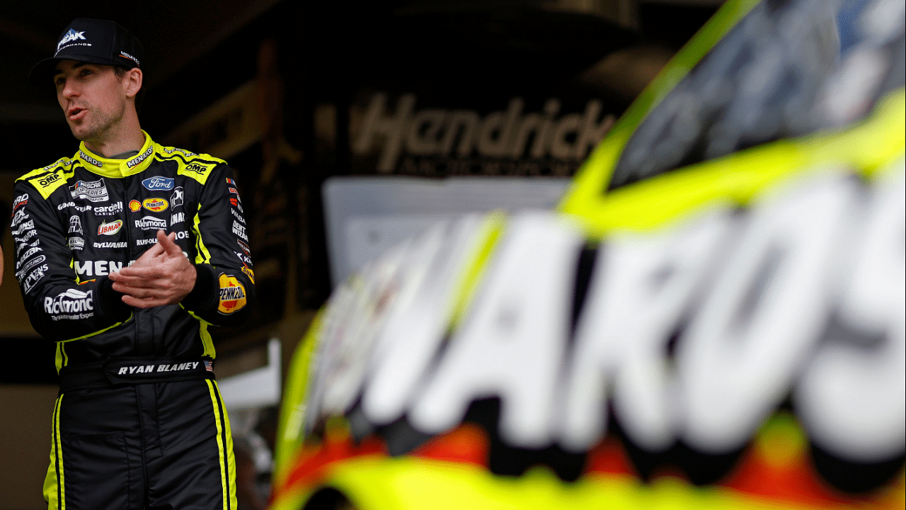 NASCAR Cup Series driver Ryan Blaney (12) during practice for the Daytona 500 at Daytona International Speedway.