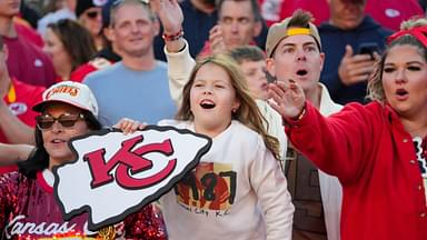 Kansas City Chiefs fans show support against the Denver Broncos during the second half at GEHA Field at Arrowhead Stadium.