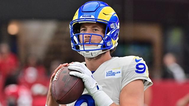 Los Angeles Rams quarterback Matthew Stafford (9) prior to a game against the Arizona Cardinals at State Farm Stadium.