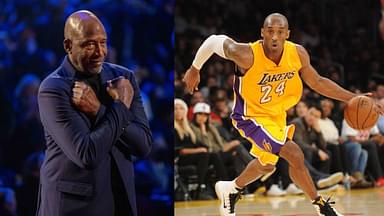 James Worthy (L) and Kobe Bryant (R)