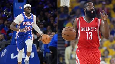 Reggie Jackson (L) and James Harden (R)