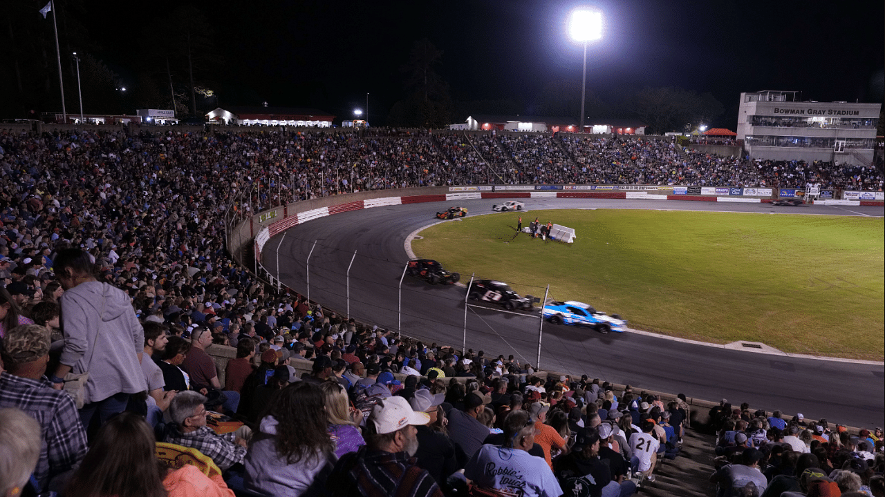 During the Season Opener at Bowman Gray Stadium at Bowman Gray Stadium.