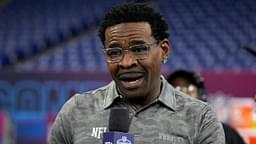 NFL Hall of Fame player Michael Irvin during the 2024 NFL Combine at Lucas Oil Stadium.