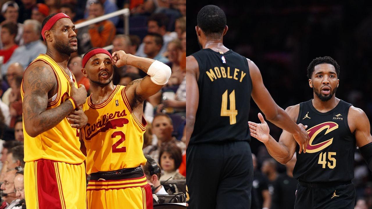 LeBron and Mo Williams in 2009, and Evan Mobley and Donovan Mitchell in 2024