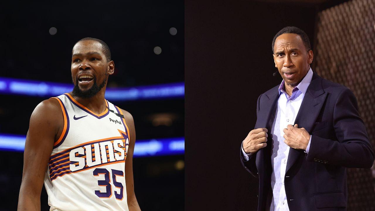 Kevin Durant (L) and Stephen A. Smith (R). Credits: USA Today Sports and Imago Images