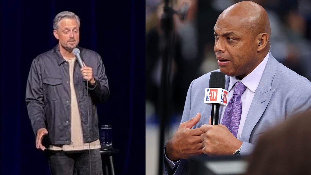 Nate Bargatze (L) and Charles Barkley (R)