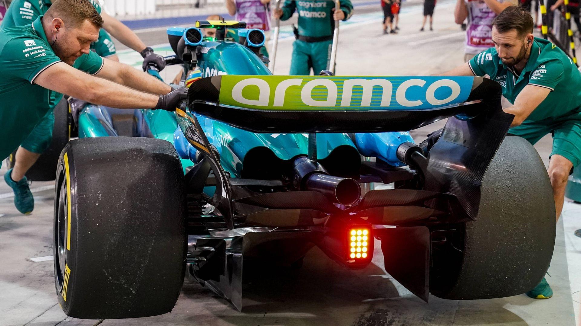 Fernando Alonso 14 (SPA), Aston Martin AMR23 in pit lane during the FORMULA 1 ARAMCO PRE-SEASON TESTING 2023 at the Bahrain International Circuit