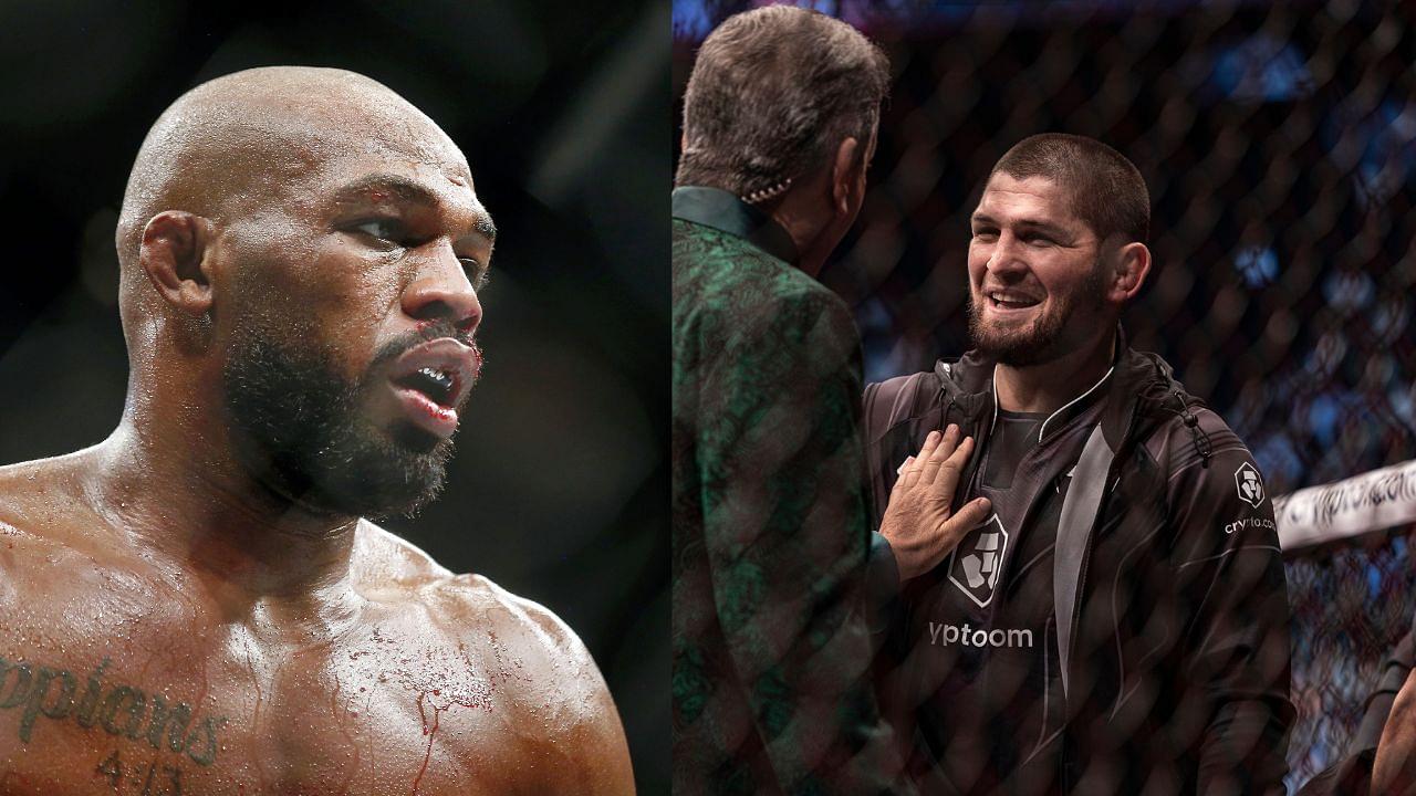 Jon Jones (L), Khabib Nurmagomedov (R)