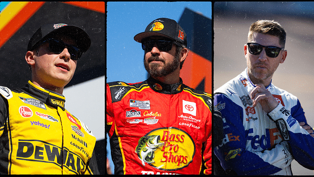 Christopher Bell, Martin Truex Jr., Denny Hamlin.