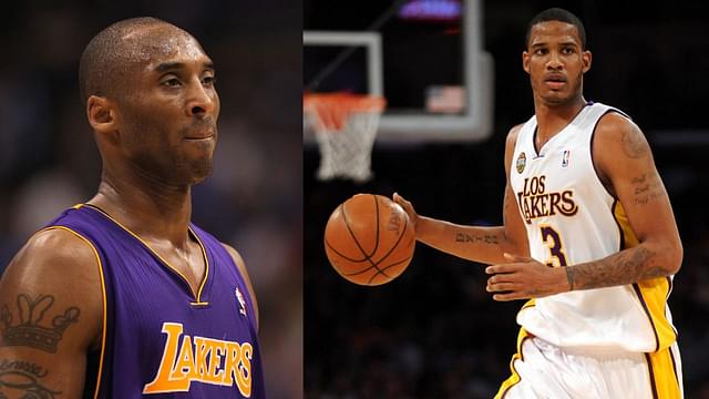 Kobe Bryant (L) and Trevor Ariza (R)