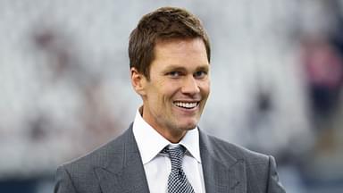 Fox Sports broadcaster Tom Brady before the game between the Dallas Cowboys and Detroit Lions at AT&T Stadium.