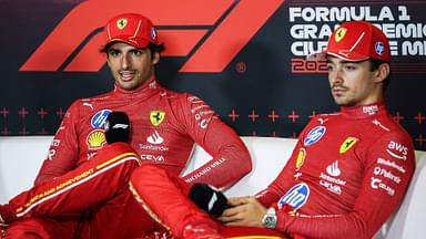 SAINZ Carlos (spa), Scuderia Ferrari SF-24, portrait and LECLERC Charles (mco), Scuderia Ferrari SF-24, portrait press conference, PK, Pressekonferenz during the Formula 1 Gran Premio de la Ciudad de Mexico 2024