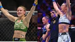 Valentina Shevchenko (L) and Manon Fiorot (R)