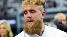 Boxer and influencer Jake Paul before the game between the Dallas Cowboys and New Orleans Saints at AT&T Stadium.