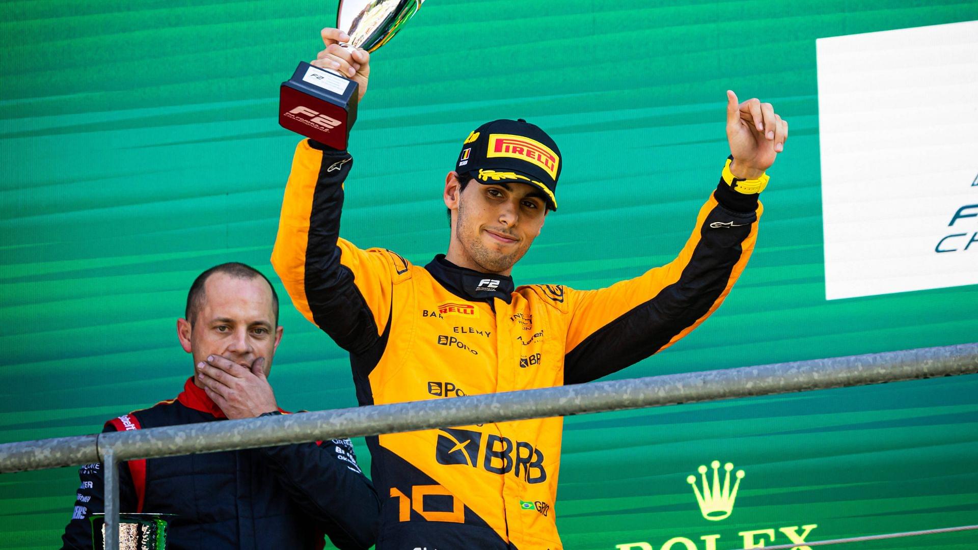 BORTOLETO Gabriel (bra), Invicta Racing, Dallara F2 2024, portrait, podium during the 10th round of the 2024 FIA Formula 2 Championship from July 26 to 28, 2024 on the Circuit de Spa-Francorchamps