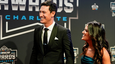 NASCAR Cup Series driver Joey Logano (22) and his wife Brittany at Charlotte Convention Center.