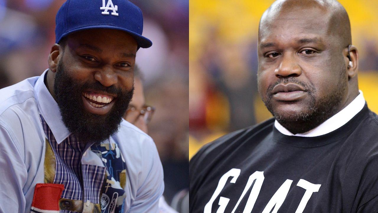 Baron Davis and Shaquille O'Neal