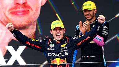 Brazilian Grand Prix 2024 podium, Max Verstappen Oracle Red Bull Racing starting number 1, Pierre Gasly BWT Alpine F1 Team starting number 10 Sao Paulo