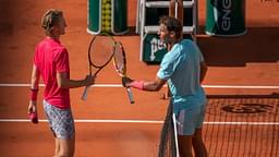 Sebastian Korda (L) and Rafael Nadal (R) after their French Open 2020 clash