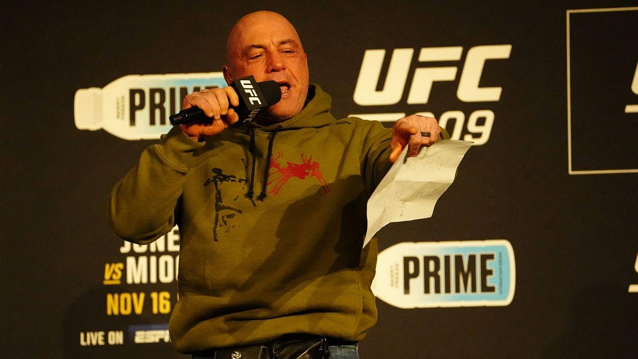 NEW YORK New York City, Ny, NY -NOVEMBER 15:Joe Rogan at the ceremonial weigh-ins for UFC309 - Jones vs Miocic at The Theatre at MSG on November 15, 2024 in New York City, NY ( PxImages) New York City, Ny United States