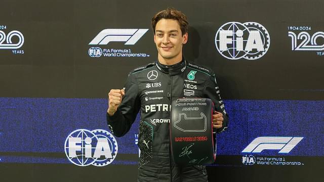 Winner of Qualifying, Pole Position, George Russell Mercedes AMG , Las Vegas Grand Prix