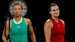 Qinwen Zheng (L) and Aryna Sabalenka (R)