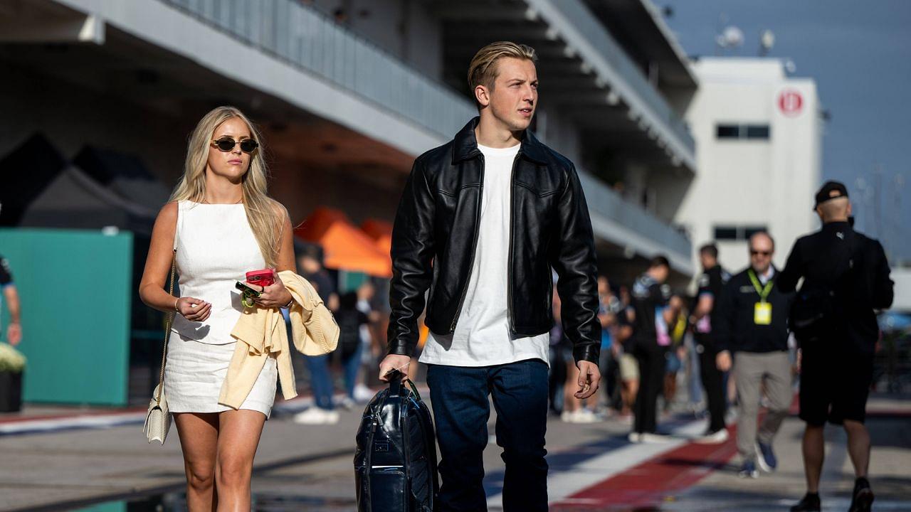 Liam Lawson Visa Cash App RB Formula One Team Racing Bulls, New Zealand, 30 with girlfriend Hannah Michele St John USA, Medical Student