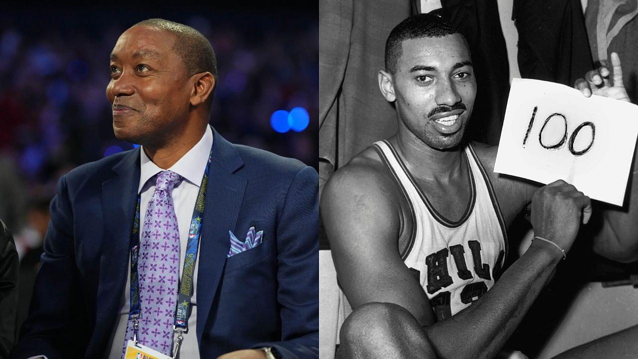 Isiah Thomas (L) and Wilt Chamberlain (R)