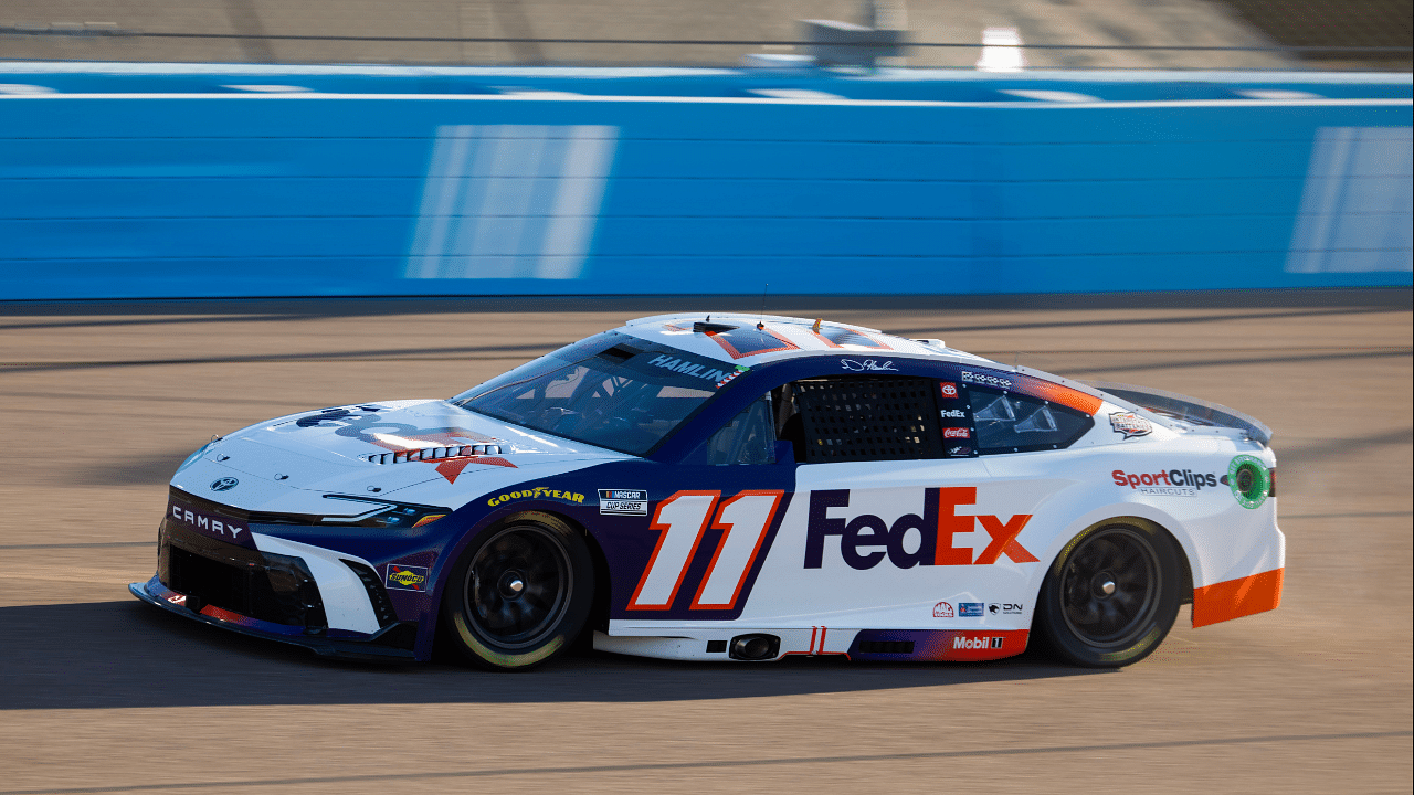 NASCAR Cup Series driver Denny Hamlin (11) during practice for the NASCAR Championship race at Phoenix Raceway.