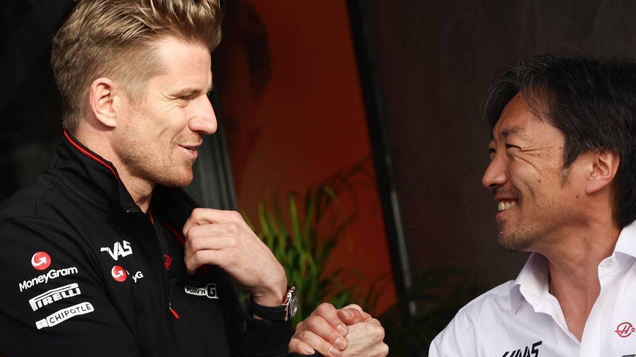 Nico Hulkenberg of Haas and Ayao Komatsu ahead of the Formula 1 Saudi Arabian Grand Prix