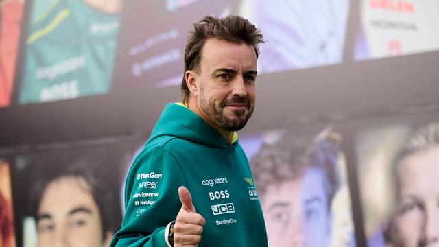 Fernando Alonso of Spain and Aston Martin Aramco F1 Team reacts during the F1 Grand Prix of Mexico at Autodromo Hermanos Rodriguez