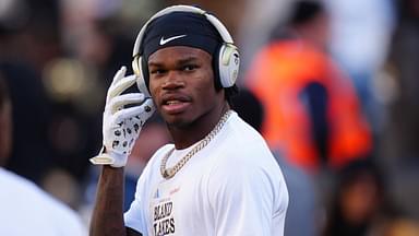 Colorado Buffaloes wide receiver Travis Hunter (12) before the game against the Utah Utes at Folsom Field.