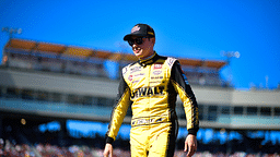 NASCAR Cup Series driver Christopher Bell (20) is introduced before the Cup Series championship race at Phoenix Raceway.