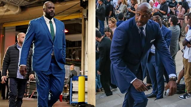 Shaquille O'Neal (L) and Alonzo Mourning (R)