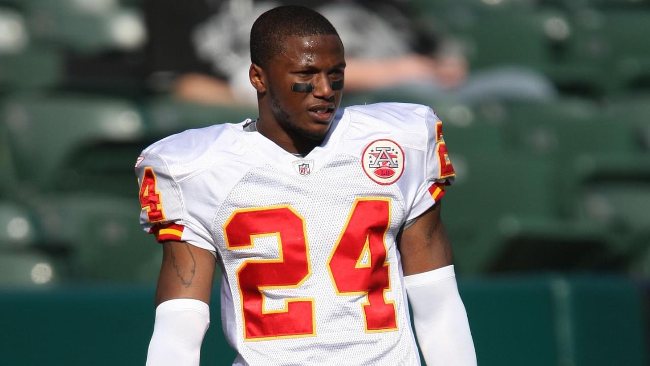 Nov. 30, 2008; Oakland, CA, USA; Kansas City Chiefs cornerback Brandon Flowers (24) before the game against the Oakland Raiders at Oakland-Alameda County Coliseum in Oakland, CA. The Chiefs defeated the Raiders 20-13.