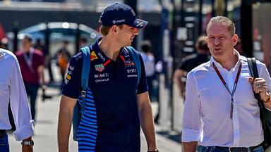 Max Verstappen and his father Jos Verstappen during the 2024 Formula 1 Bahrain Grand Prix at the Bahrain International Circuit in Sakhir, Bahrain