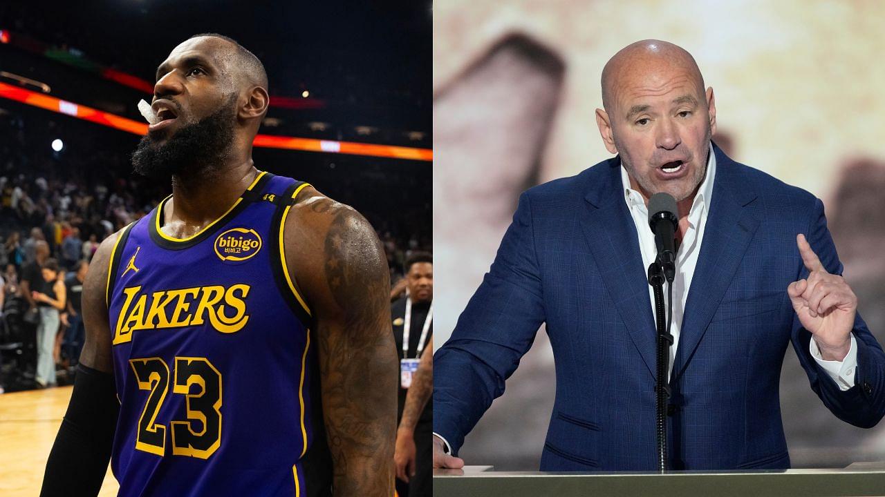 LeBron James (L) and Dana White (R)