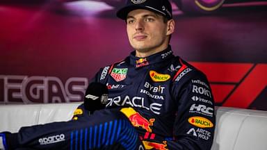 Formula 1 2024: F1 Las Vegas Grand Prix Race NOV 23 November 23 2024 Las Vegas NV, USA Red Bull Racing driver Max Verstappen (1) of Team Netherlands 4 time world champion talks about his championship win in Las Vegas