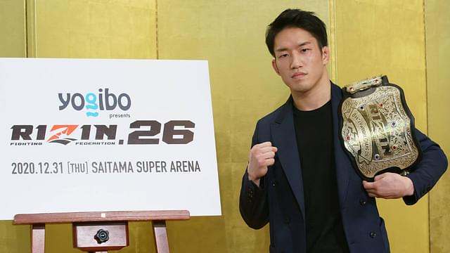 RIZIN Bantamweight champion Kai Asakura attends a press conference, PK, Pressekonferenz in Tokyo, Japan on November 13, 2020. RIZIN announces RIZIN.26 Bantamweight title match between Kai Asakura and Kyoji Horiguchi on December 31 at Saitama Super Arena.