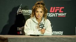 Orlando, FL - NOVEMBER 30: Tracy Cortez talks with the press ahead of UFC Fight Night Orlando - Thompson vs Holland on November 30, 2022 in Orlando, FL, United States.