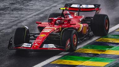 55 SAINZ Carlos (spa), Scuderia Ferrari SF-24, action during the Formula 1 Grande Premio de Sao Paulo 2024, 21th round of the 2024 Formula One World Championship, from November 1 to 3, 2024 on the Interlagos Circuit