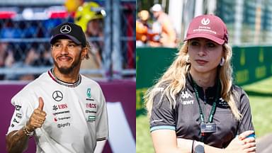 Lewis Hamilton (L) and Sophia Floersch (R)