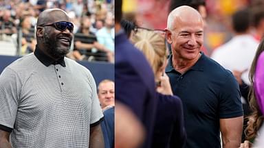 Shaquille O'Neal (L), Jeff Bezos (R)