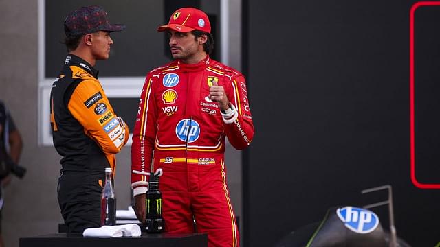 NORRIS Lando (gbr), McLaren F1 Team MCL38, SAINZ Carlos (spa), Scuderia Ferrari SF-24, portrait during the Formula 1 Gran Premio de la Ciudad de Mexico 2024, 20th round of the 2024 Formula One World Championship