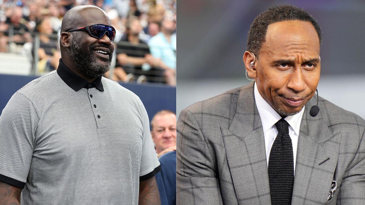 Shaquille O'Neal (L) and Stephen A. Smith (R)