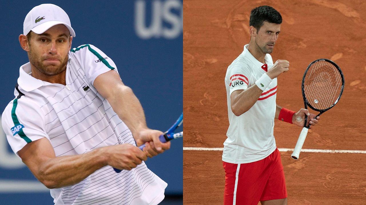 Andy Roddick (L) and Novak Djokovic (R)